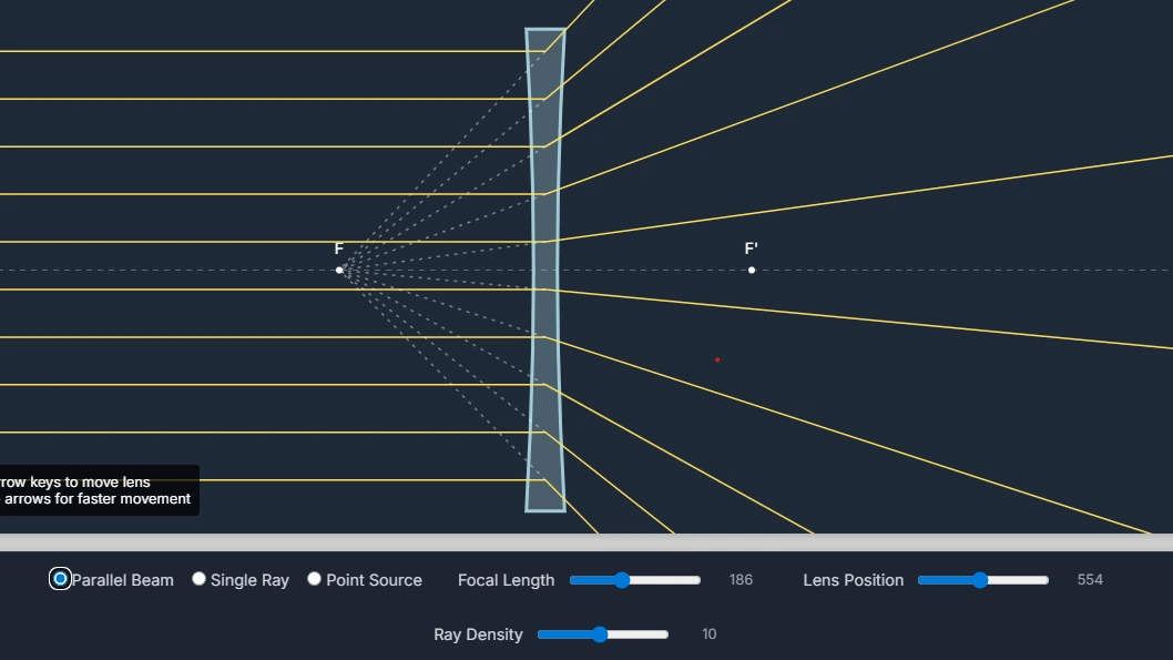 Concave Lens Simulator image
